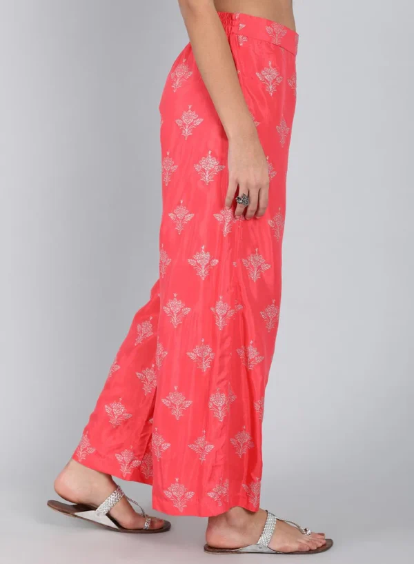 Coral Printed Pants - Image 4