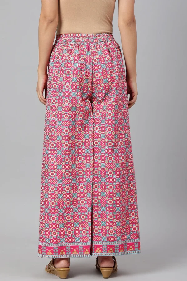 Bright Pink Printed Parallel Pants - Image 4